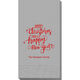 Hand Lettered Merry Christmas and Happy New Year Guest Towels Image 1 of 2